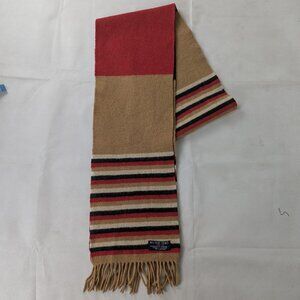 Burberry London Solid Plaid 90% Merino Wool & 10% Cashmere Beige Scarf